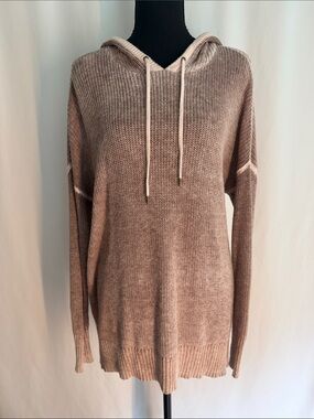 American Eagle Outfitters Women's Hooded Crew Sweater in Taupe